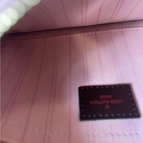 Louis Vuitton Tote MM Rose Ballerine Canvas/Leather With Pochette - Picture 8 of 8